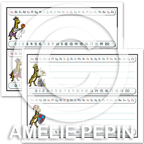 Identification labels for desks SCRIPT, giraffe